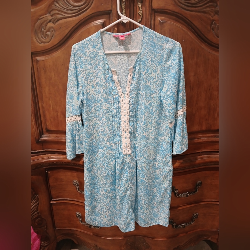 Lilly Pulitzer Hollie Tunic Dress "Took Me By Sunrise" size medium